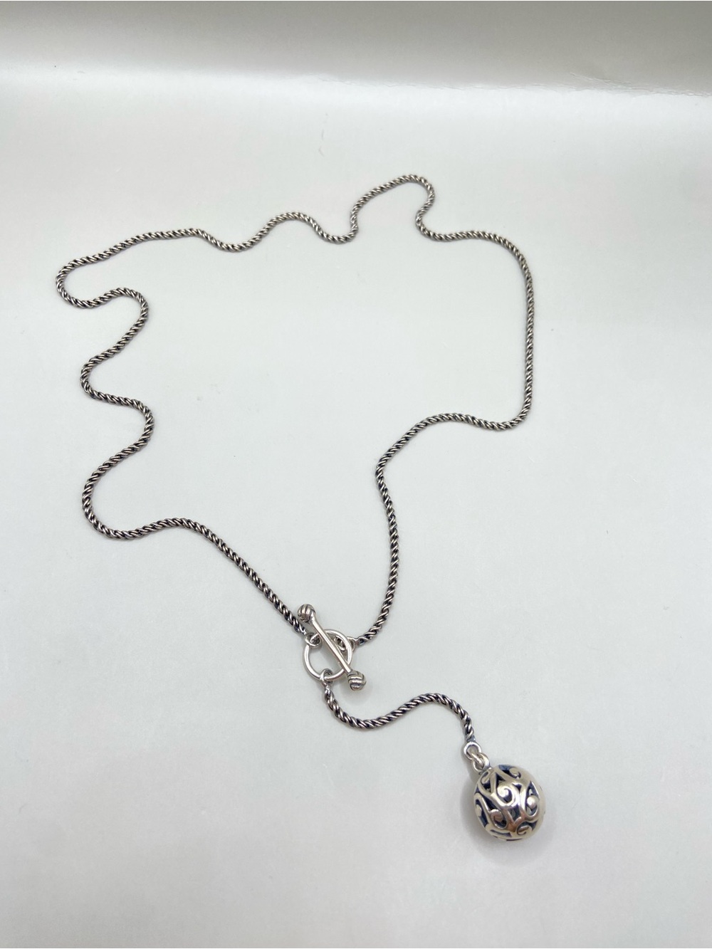 Silpada Silver Filigree Ball Necklace